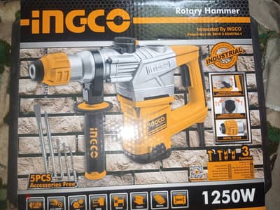 هيلتى ingco 1250w تكسير وتخريم زيرو بالكرتونه