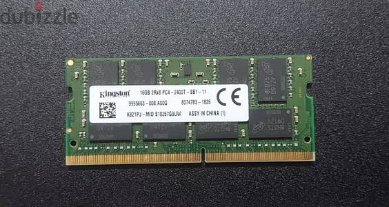 رامة كينجستون لابتوب 16 جيجا جديدة DDR4 وركيستيشن تردد 2400T