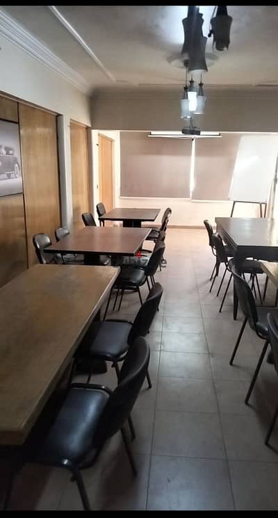 Furnished and air-conditioned office 230 meters for rent in Heliopolis, Jisr El-Suez main street, facade and 3 rooms