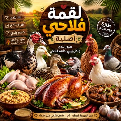 بيع طيور فلاحي بلدي تربيه بيتي