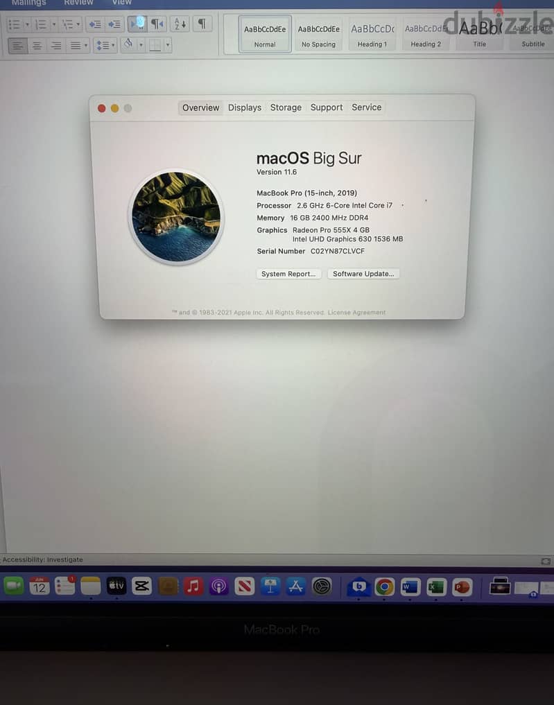 Mac Book Pro Retina Display 15" with Touch Bar 6