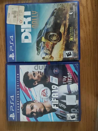 ألعاب PS4 أصلية ممتازة (Dirt Rally + FIFA 19 Champions Edition)