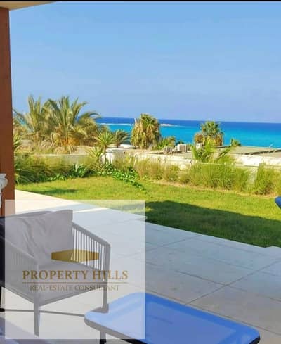luxuries Seafront Fully Finished Villa for Sale in Seashore Hyde Park, Ras El Hekma premium sea and lagoon view with flexible installments over8years