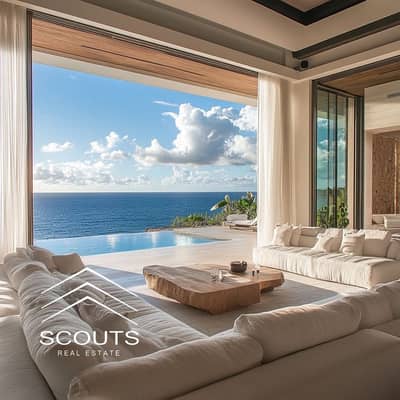 Finished chalet directly on the sea for sale in the North Coast, Sea Shore Ras El Hekma, prime location near La Vista Ras El Hekma and Hacienda, at a