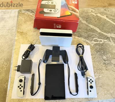 Nintendo Switch OLED White + 256GB Memory Card + Full Accessories