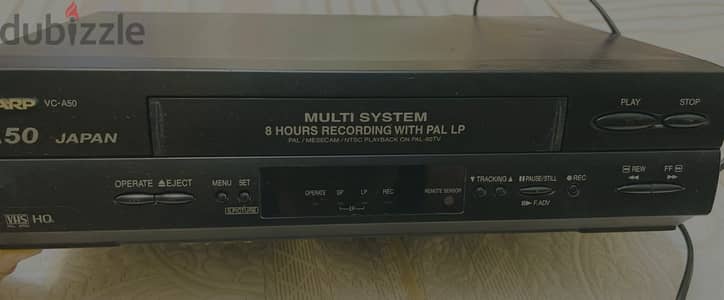فيديو كاسيت شارب ياباني Sharp VC-A50 Multi System بحالة ممتازة