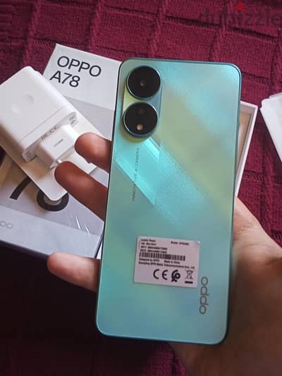 oppo A78   مساحه 256  رام ٨ بكل مشتملاته