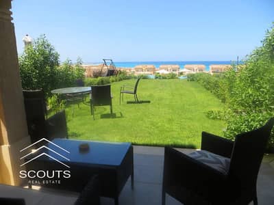 Chalet for sale with garden double view on the sea and pool in La Vista 6 Ain Sokhna village, next to Porto Sokhna, Telal and Monte Galala.