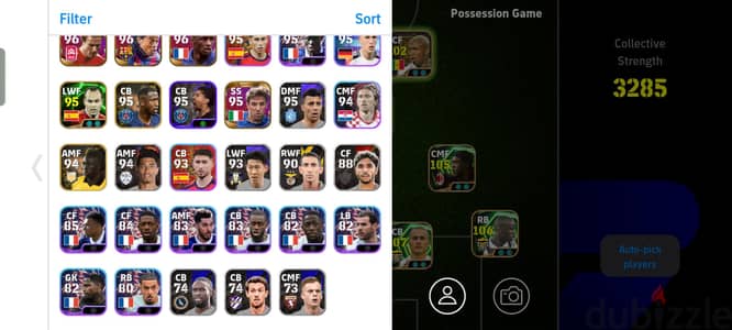 حساب بيس موبيل Pes mobile