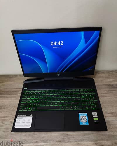 HP Pavilion gaming GTX 1650 " Core i5 - 10300H " like new بحالة ممتازة