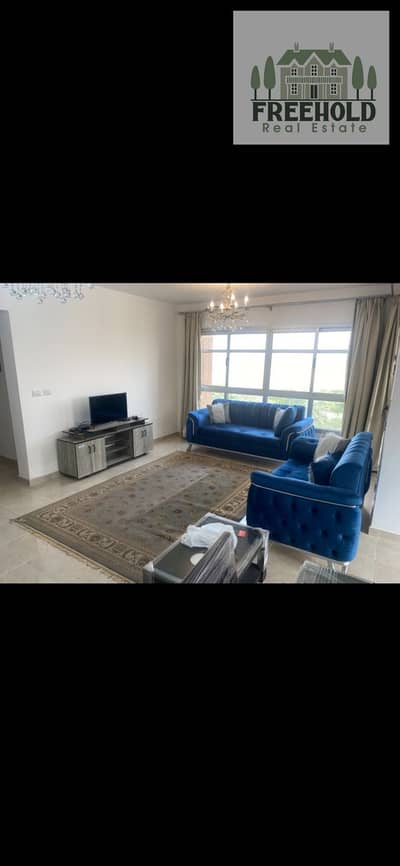 Furnished 180 sqm apartment for rent in Madinaty B8, double-face street & park view, steps from services and banks, minutes from Open Air Mall.
