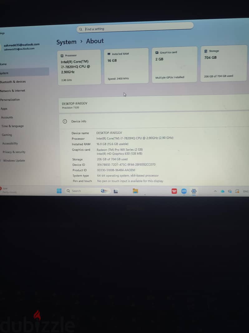 Dell precision 7520 2