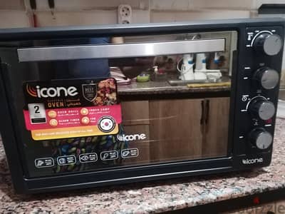 فرن كهربائي Icone 50 لتر زيرو لم يُستخدم - شواية ومروحة - 2000 وات