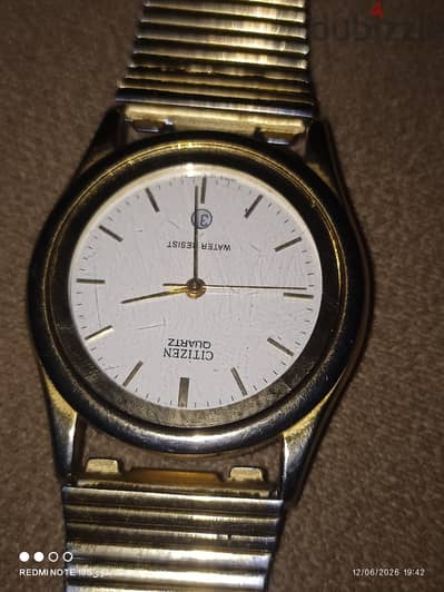 Citizen ياباني أصلية Quartz ذهبي فينتاج
