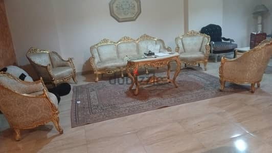 لسرعة البيع  عفش شقة كامل 3 غرف وريسبشن 3 قطع لقطة بمدينة نصر
