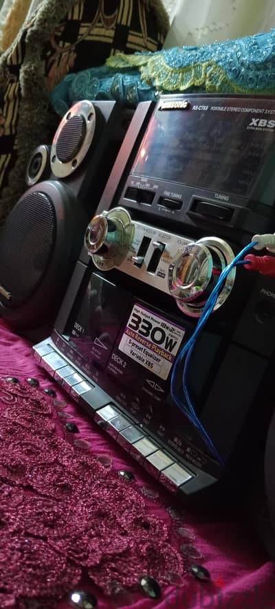 كاسيت هاي فاي باناسوني الياباني 2 باب راديو اف ام ومعاه mp3 بلوتوث