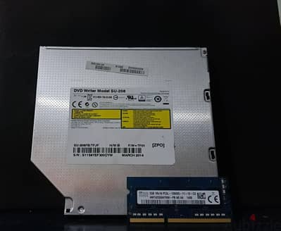 Unused Laptop DVD Writer SU-208 + Original 2GB SK Hynix DDR3L RAM