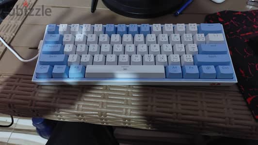 كيبورد ميكانيكال red dragon k 617 fizz