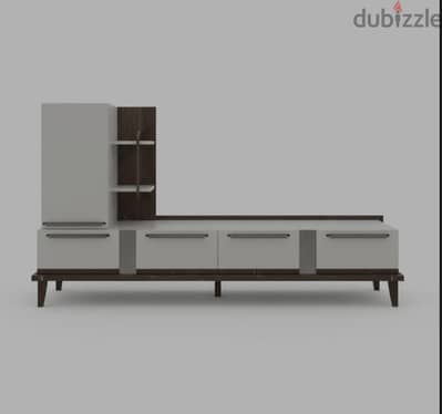 ترابيزات انتريه  مودرن + مكتبة  زات انتريه مودرن كود DOM-WHITY-TVU