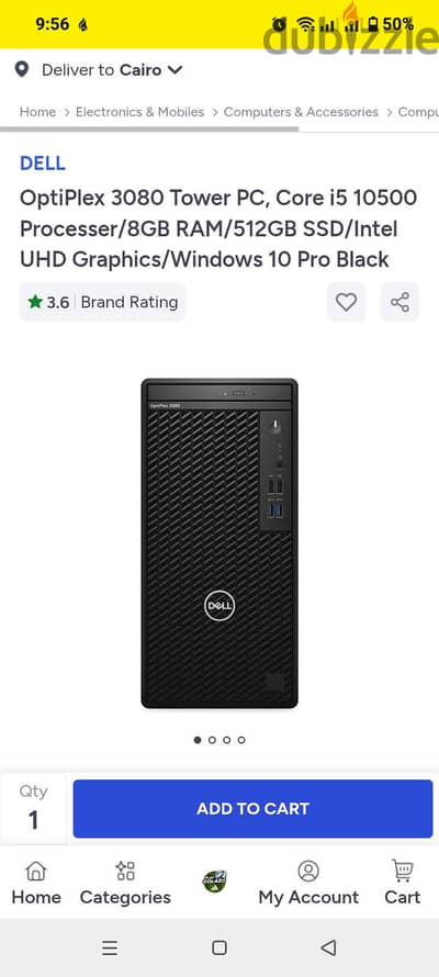 Optiplex 3080 Tower Desktop - Intel Core I5 10500