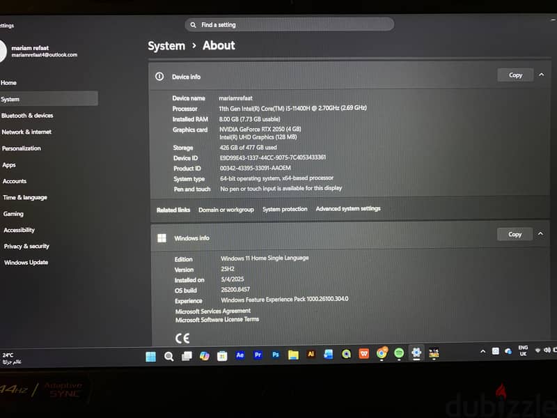 ASUS TUF gaming F15 3