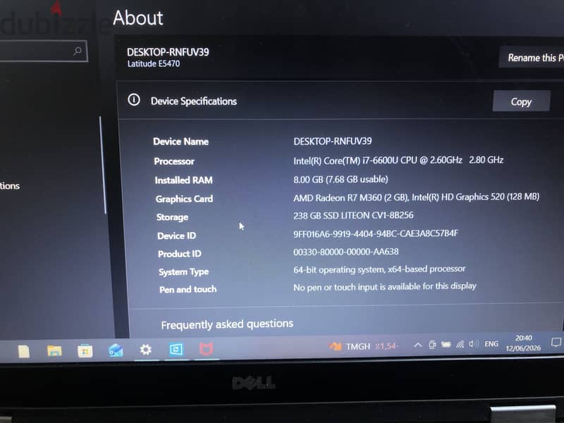 Dell E5470 Core i7 1