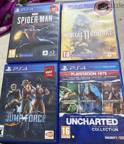 ألعاب PS4 للبيع - حالة ممتازة