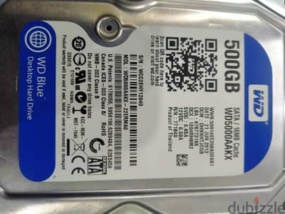 هارد ديسك 500gb استعمال شخصي ب350جنيه