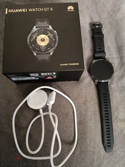 Huawei watch gt6 44mm (black) بضمان محلي