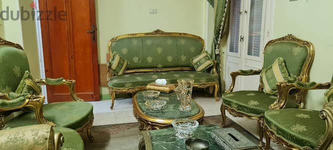 طقم صالون لويس فرنساوي مدهب اصلي