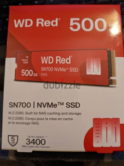 NVME SSD WD RED SN700 NAS 500GB