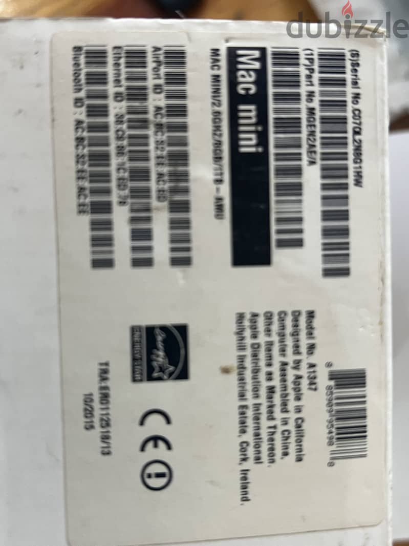 mac mini 2014 i5 2.6 /8gb/500 ssd 5