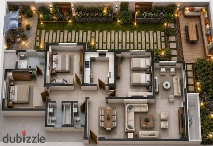 عال view zone مباشرة شقة 178م ارضى بمدخل خاص وحديقة 90م
