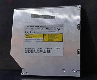 Samsung Laptop DVD Writer SU-208 Slimline SATA Internal Optical Drive
