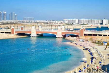 Chalet for sale, 70 sq m, New Alamein - Latin Quarter (Full sea view - First row on the beach and lagoon)