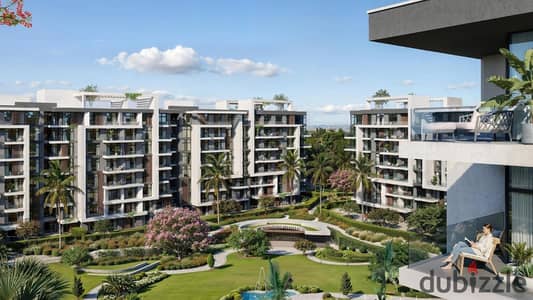 Apartment for sale, a bargain at a competitive price, uniquely sized, inside a fully serviced compound in a prime location with a 10% down payment and a 1% installment every 3 months over 10 years with no interest
