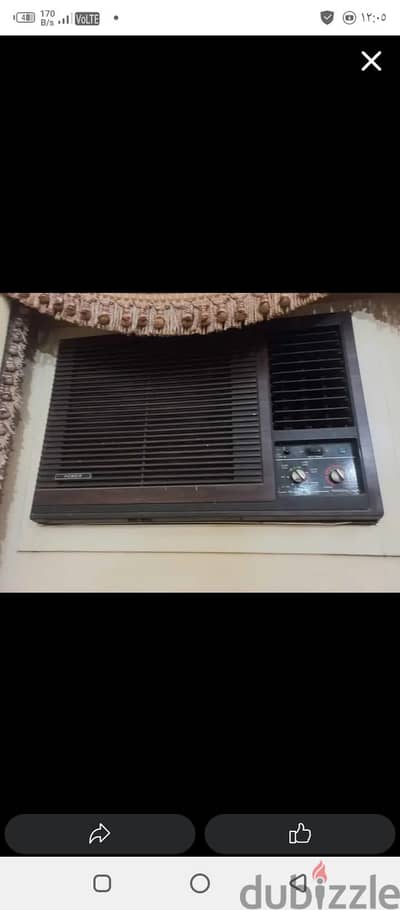 تكييف شباك باور أمريكى 2وربع استعمال بسيط زيرو شحنه بلاده
