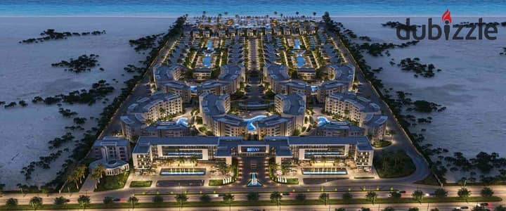 Chalet 2 fully finished rooms overlooking the sea directly on natural terraces. . With a 10% down payment and equal installments over 8 years next to Petro Beach and Marina