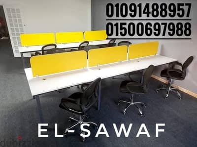 خلية عمل- ورك ستيشن خشب mdfاسباني-اثاث مكتبي-work station- partiton