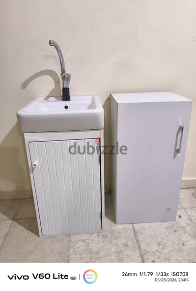 sink and faucet+ stand + wardrobe storage