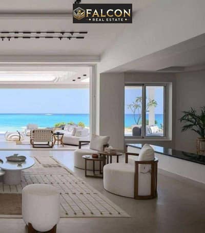 Chalet steps from the beach with sea and lagoon views hotel style finishing in a prime village location with low down payment and long term installmen