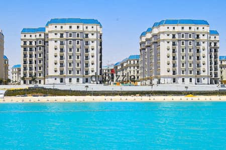 Two rooms for sale with cash discount, sea view, immediate delivery, fully finished, Alamein City, North Coast (Al-Latini District)