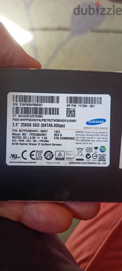 هارد SSD 256 Samsung health100%