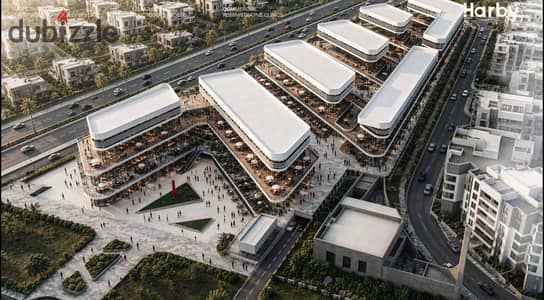 محل تجاري 45م للبيع واجهة مباشرة على طريق زويل Seven Complex  فرصة استثمارية مميزة داخل أحد أكبر المشروعات التجارية في حدائق أكتوبر بمقدم 10%