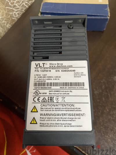 إنفرتر دانفوس 1 حصان 380 فولت Danfoss VLT Micro Drive - بحالة الزيرو