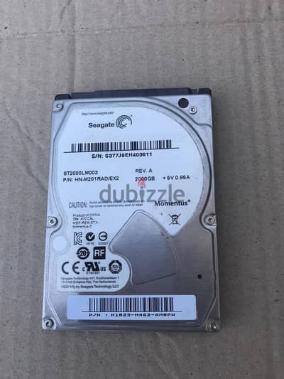 هارد لاب توب سيجيت 2 تيرا استيراد خارج Seagate 2TB Laptop Hard Drive