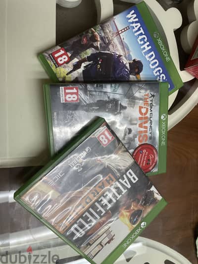 Battlefield, watch dogs 2 ,the division