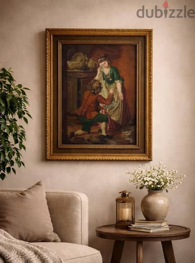 لوحه طراز عتيق بغرزه petit point  فرنش
