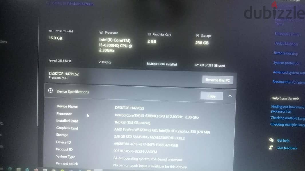 laptop dell Desktop h47pcs2 2