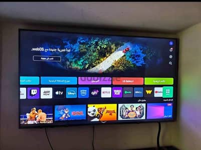 شاشه lg سمارت 60 بوصه 4k برسيفر داخلي كسر الزيروووو